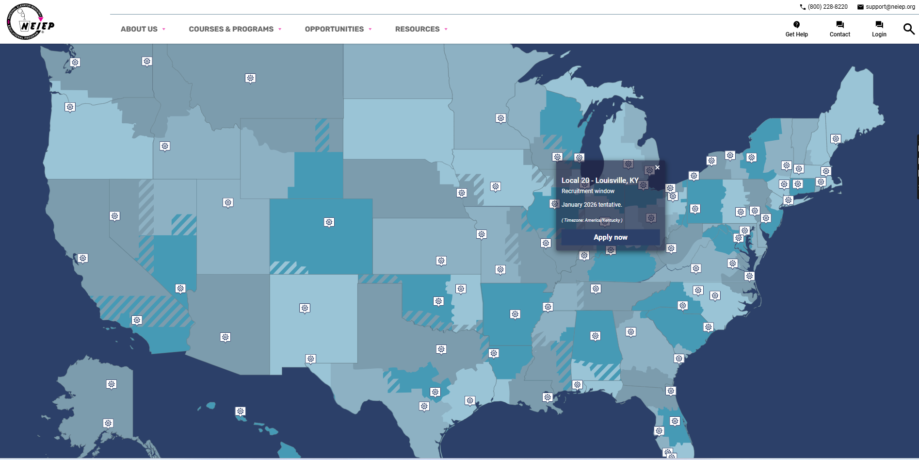 EIAT Interactive map with dates