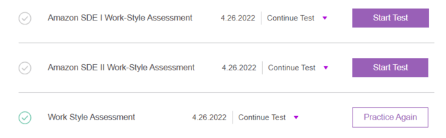 Amazon SDE Work Style Assessment Practice JobTestPrep