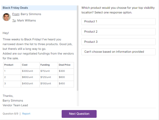 Amazon Work Simulation Example