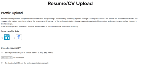 Marriott Hiring Process CV Example