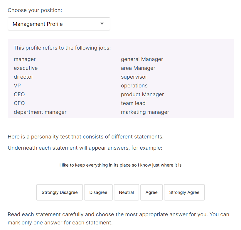 CPI Personality test practice question