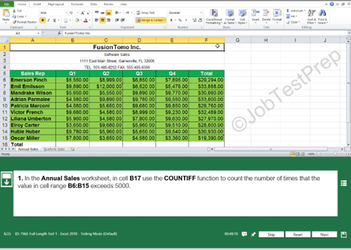 Free Kenexa Excel Test