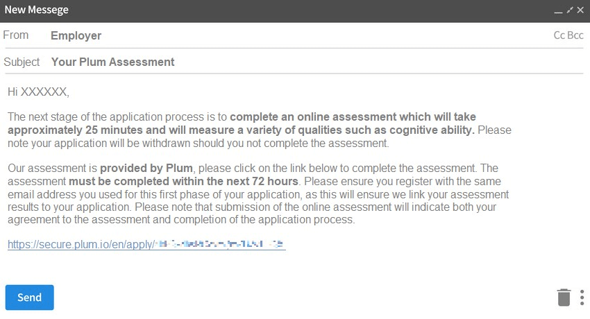 plum assessment invitation